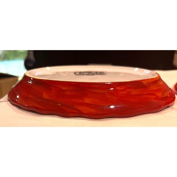 Celebrating Home Pumpkin Ceramic Plates Set Of 2 Hand-Painted Autumn Design - Picture 9 of 9